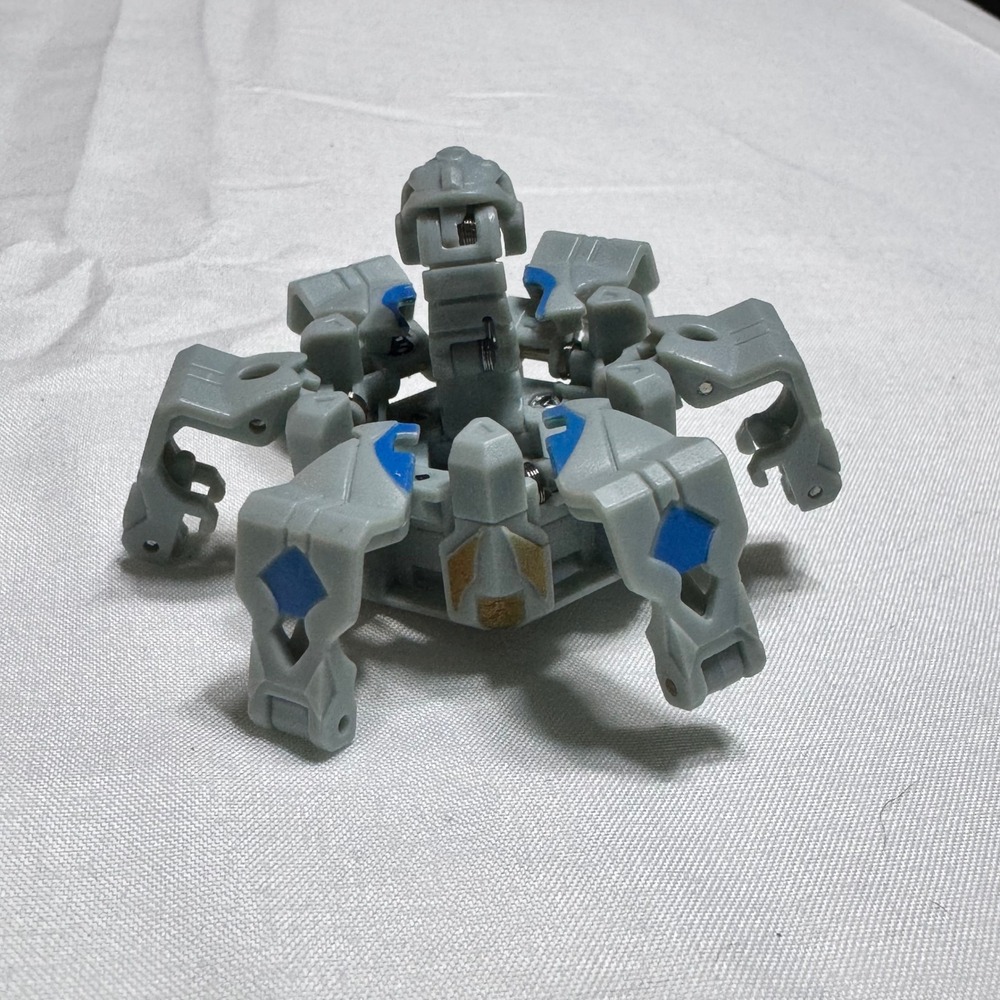 Bakugan Haos Control Trap Hexagonal Transforming Toy Grey Blue Figure